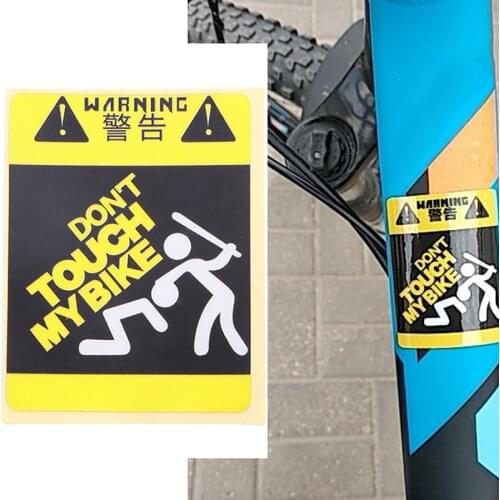 Reflective Bike Stickers Don't Touch My Bike Decorative Night Warning Sticker Decal for Scooter Riding Safety SAL99