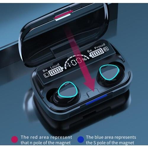 TWS Bluetooth 5.1 Earphones Charging Box Wireless Headphons 9D Bass Stereo Waterproof Sports Earbuds Headsets With Microphone
