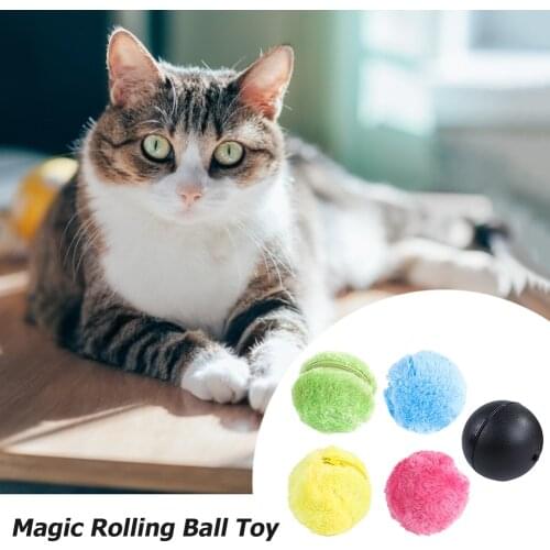 5pcs Pet Electric Magic Roller Ball Automatic Dog Cat Funny Rolling Toys