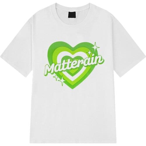 2021 Summer Y2K Street Style Women T Shirt Oversize Heart Print O Neck Short Sleeve Cotton T Shirt Hip Hop Female Tops Clothing