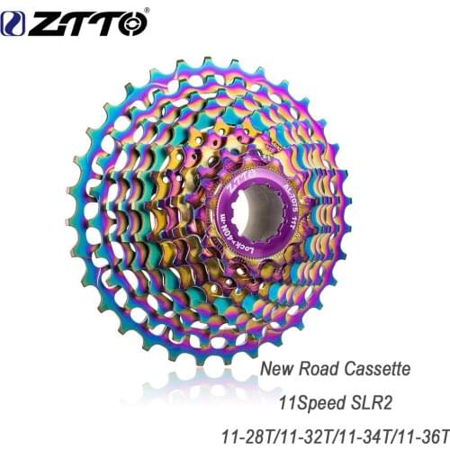 ZTTO Gravel Bike 11 Speed 11-28/32/34/36T UltraLight Cassette Road Bicycle Steel And Aluminum Alloy Sprocket Colorful Rainbow