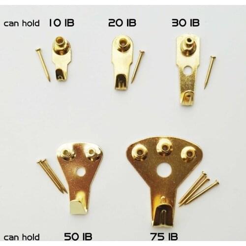 10pcs High Quality Strong Steel Metal Picture Photo Oil Painting Hook Hanger Hard Wood Solid Wall No trace Furniture Accessories