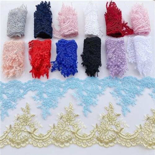 13 Colors Eyelash Lace Trim Embroidery Evening Dress Headdress Accessories Skirt Decoration Handmade Diy