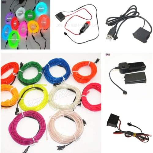 3V 5V 12V 2M/3M/5M Neon Light Dance Party Decor Light Neon LED lamp Flexible EL Wire Rope Tube Waterproof LED Strip