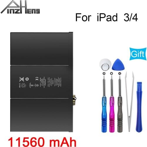 PINZHENG 11560mAh Tablet Battery For iPad 3/4 rd A1403 A1416 A1430 A1433 A1459 A1460 A1389 Battery For iPad 3/4 rd Replacement