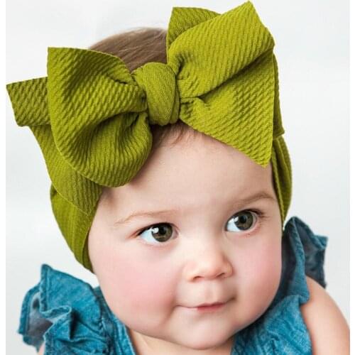 ARLONEEET Newborn Toddler Kid Baby Girls Flowers bow Turban Headband Headwear solid elasticity Photo props Accessories W0517