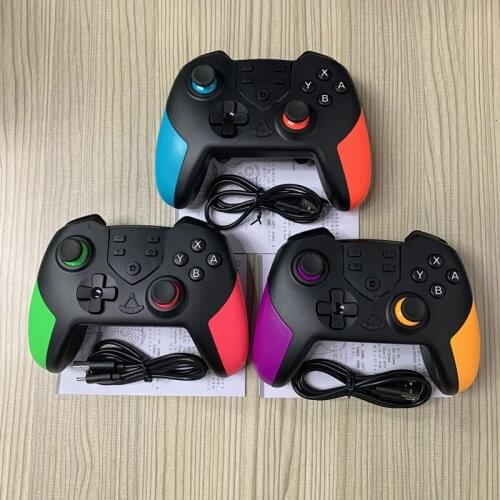 Wireless Bluetooth Pro Game Controller Gamepad with Gyro Vibration Wake Up Macro Program Joystick for Nintend Switch NS Console