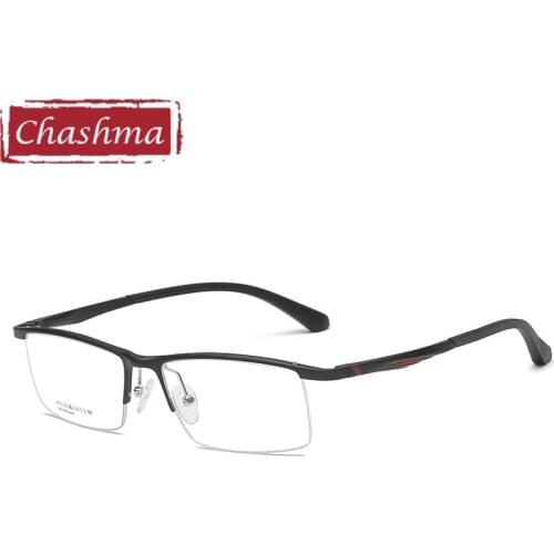 Chashma Men Prescription Glasses Progressive Lenses Frame Semi Rim High Quality Gentlemen Eyewear for Male