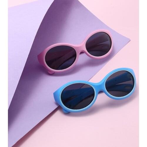 Kids Sunglasses Fashion Vintage Boys Girls Baby Infant TPE Sun Glasses UV400 Eyewear Child Shades Polarized Sunglasses 82007