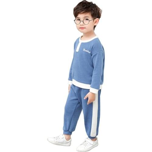 Children Set for Boys Girl Clothes Spring Autumn New Sportswear Kids Baby Knitting Sweater Long Pants Pullover Suit 5 6 7 8 9 y