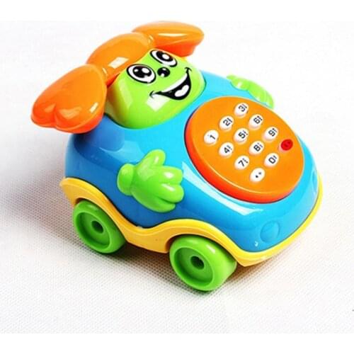 Baby Music Car Phone Toy Cartoon Buttons Phone Educational Intelligence Developmental Toy Early Education Gift Pretend Play