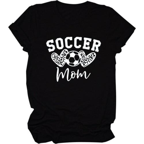 Football Soccer Mom Print Women T Shirt Short Sleeve O Neck Loose Women Tshirt Ladies Tee Shirt Tops Clothes Camisetas Mujer