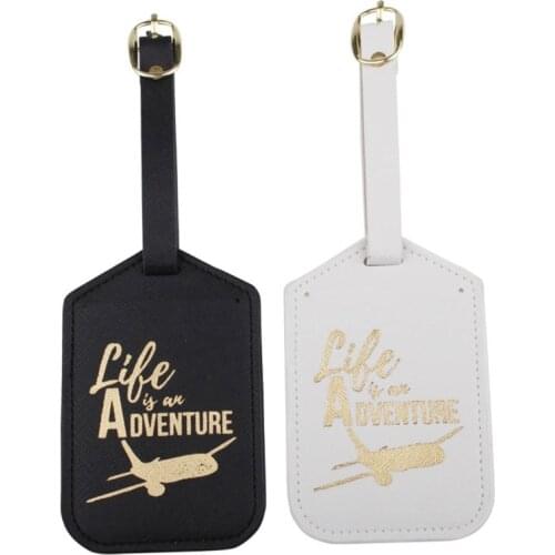 PU Leather Luggage Tag Travel Suitcase Tags Name Phone Address Label Identifier Wedding Bridal Gift