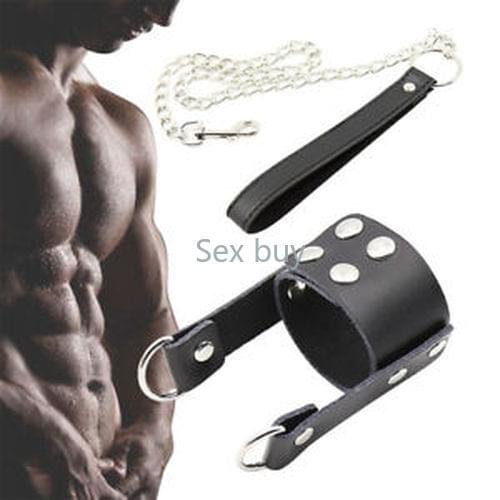 Genuine Leather Cock/Penis Ring With Scrotum Ball Stretcher Adjustable Underwear Rings Dildo Penis Extender BDSM Bondage Ring