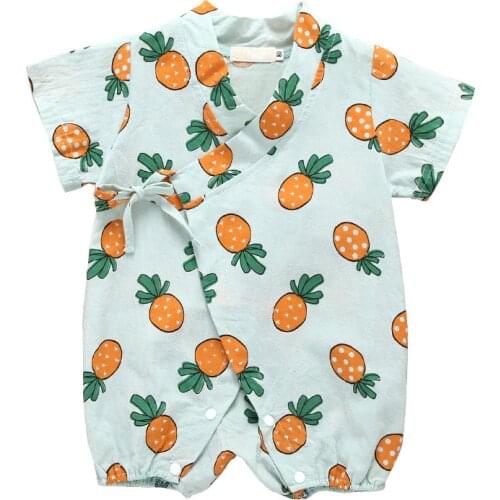 Baby Summer Romper Newborn Cotton Jumpsuit Shorts Sleeve Girls Boys Infant Clothes 0-2 Years