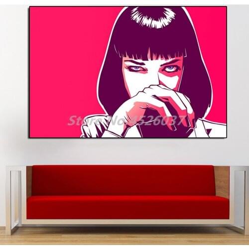 Pulp Fiction Uma Thurman Poster Movie Paintings On Canvas Modern Art Decorative Wall Pictures Home Decoration