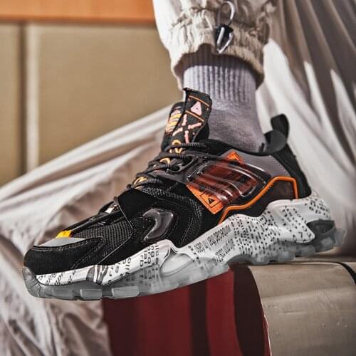 Chunky Running Shoes For Men Breathable Sneakers High Quality Hard-wearing Sports Shoes Outdoor Fashion No-slip Jogging Shoes