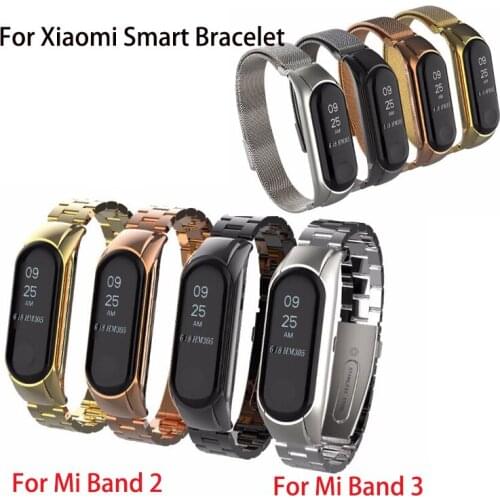 Mi Band 3 Wrist Metal Strap For Xiaomi Mi Band 3 2 Bracelet Screwless Stainless Steel Miband 2 Wristbands Miband 3 Strap correa