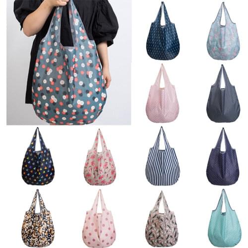 Reusable Eco-Friendly Flower Grocery Foldable Shopping Bags Small Size Premium Quality Slight Duty Folding Tote Bag With Handle