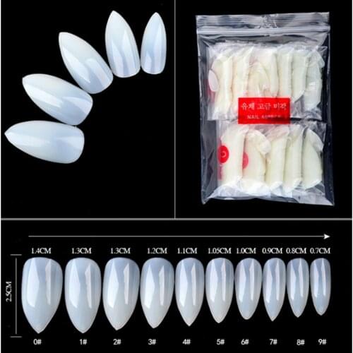 MagiDeal 600pcs False Nail Tips Nail Practice Salons DIY Manicure Art Tools Nail Art Training Nail Tips