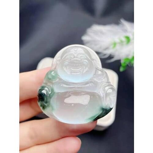 Natural jade A HandCarved green jade Buddha jadeite jade pendant jade necklace pendants jewelry necklaces women men
