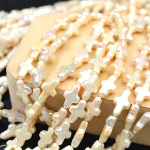 Natural Freshwater Pearl Baroque Glare Cross-shaped Pearl for Jewelry Making DIY Necklace Bracelet Earrings Jewelry Accessories