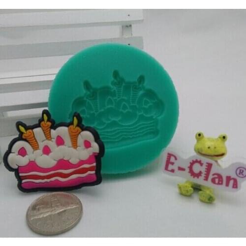 New arrival Happy birthday cake DIY silicon fondant cake molds chocolate mold soap mould cake tools the kitchen baking F0341DG35