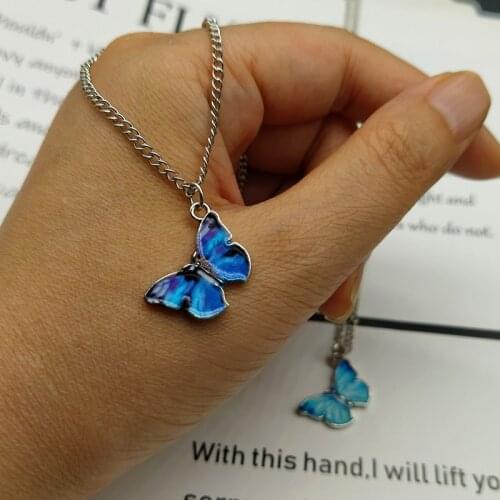 Wholesale Pendant Necklace Butterfly Design Fashion Popular Necklace Gift For Friend Birthday Party Neck Jewelry