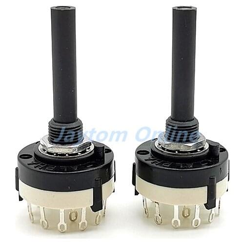 2pcs High-quality SR26 Band Rotary Channel Selector Switch 1/2/3/4 Pole 12/6/4/3 Position Soldering Pins Handle Length 38MM