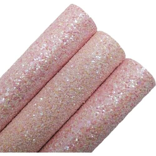 Pink Chunky Glitter Vinyl Fabric Sheet Glitter Faux Leather Sheets for Bows Bags Earrings DIY A4 SIZE T564A