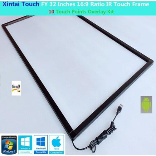Xintai Touch FY 32 Inches 10 Touch Points 16:9 Ratio IR Touch Frame Panel Plug & Play (NO Glass)