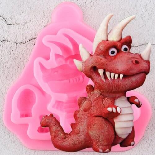 3D Dinosaur Silicone Molds DIY Baby Birthday Cake Decorating Tools Cake Baking Fondant Mold Candy Clay Chocolate Gumpaste Moulds