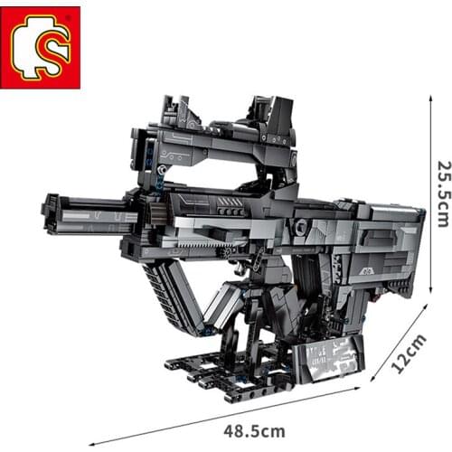 1430 PCS Technical gun expert creative model building blocks bricks military weapon swat world war PUBG 98K AK47 Wandering Earth