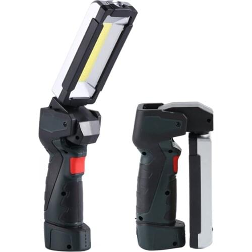 Rechargeable LED Work Light Built-in Battery Work Flashlight with Magnetic Base 5 Lighting Modes Foldable Lamp For Car Repair