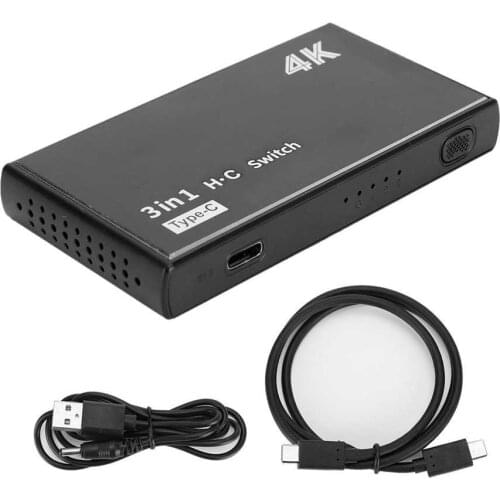 Type-C HDMIx2 to HDMI Phone Laptop Switcher High Definition 4K No Delay Screen Mirroring Device