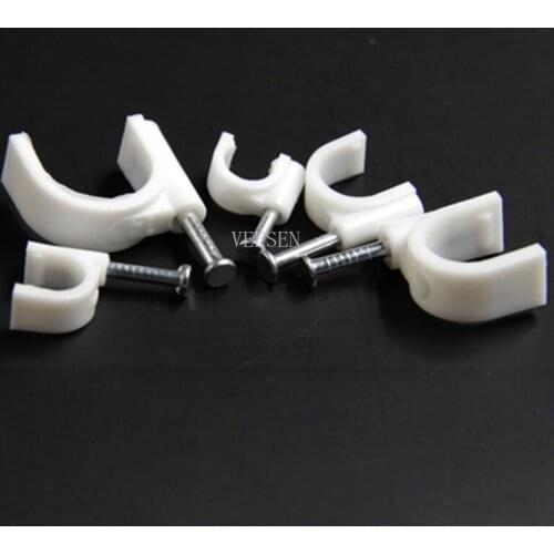 170pcs Circle Path Circle cable clips cable nail wire clips cable clips Round White Kits