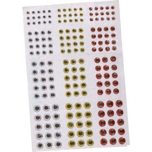 183pcs Fishing Lure Eyes Artificial 2D Holographic Eye Fly Tying Jigs DIY Crank Bait Eyes Stickers Fly Fishing Accessories