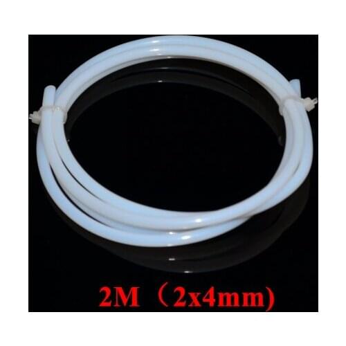 2 Meters PTFE Tube Bowden Tube 2x4mm ( OD 4mm , ID 2mm ) for 1.75mm Filament 3D printer RepRap Rostock Kossel
