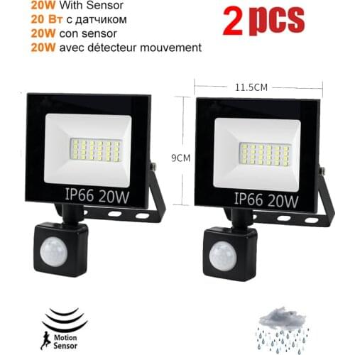 2 pcs 220V 10-100W LED FloodLight Spotlight Exterior Street wall reflector LED Light Waterproof LED Lamp Security Lighting Sconc