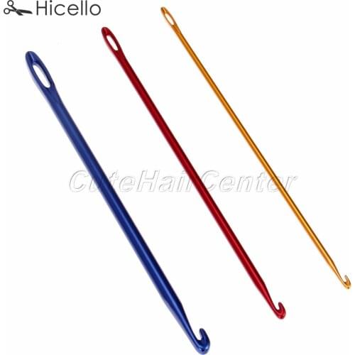 3pcs/lot Crochet Hooks Aluminum 2.75/4/6mm Hole Eye Knitting Needle Yarn Crafts Professional Sewing Hand Tool Hicello
