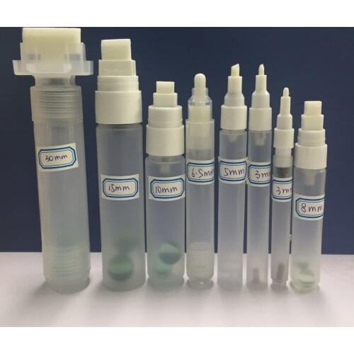 50PCS Wholesale Paint Empty Marker Liquid Chalk Empty Marker Repeated Filling Ink 3mm/5mm/6.5mm/8mm/10mm/15mm/30mm