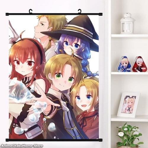 Anime Sylphiette Greyrat Mushoku Tensei: Isekai Ittara Honki Dasu Aisha Greyrat Wall Scroll Poster Wall Hang Poster Home Decor