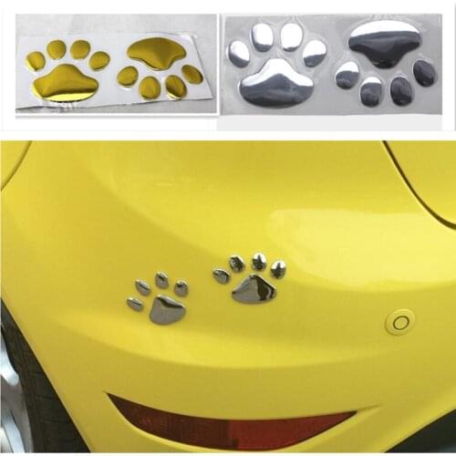 Car cute footprint sticker FOR peugeot 207 107 polo 6r volvo v70 renault captur opel toyota aygo opel astra h bmw f30 e36