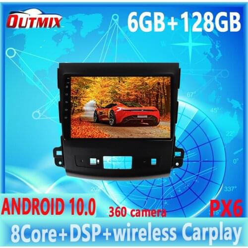 Android 10.0 Car DVD Player GPS Navigation For Mitsubishi Outlander 2006-2012 Car Radio Tape Recorder Headunit Multimedia Player