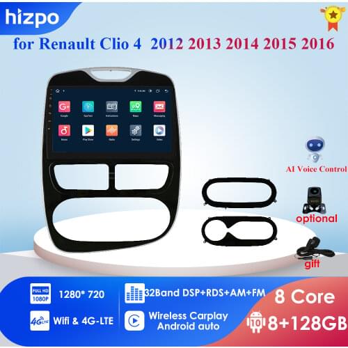 AutoRadio 10.1'Android Car audio Multimedia Player Stereo For Renault Clio 2012-2016 SWC BT Carplay DAB USB TPMS DVR 4G LTE WIFI