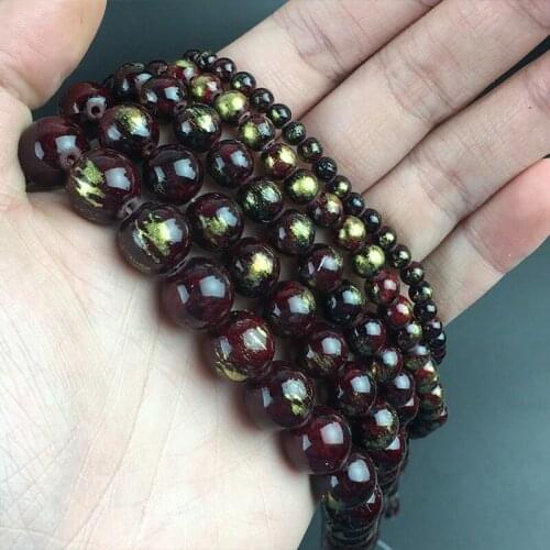 Dark Red Lapis Lazuli Jades Beads Natural Loose Stone Beads For DIY Jewelry Making Bracelet Accessories 15'' Strands 4 6 8 10mm