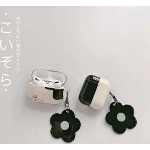 For AirPods Case Flower soft Plastic Wireless Bluetooth Earphone Cases For Apple Airpods 1/2/pro Cover Funda with keychain