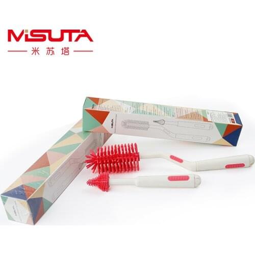 Baby Silicone Baby Bottle Brush 360 Degree Rotating Baby Bottle Brush Water Cup Cleaning Cleaning Brush Detachable