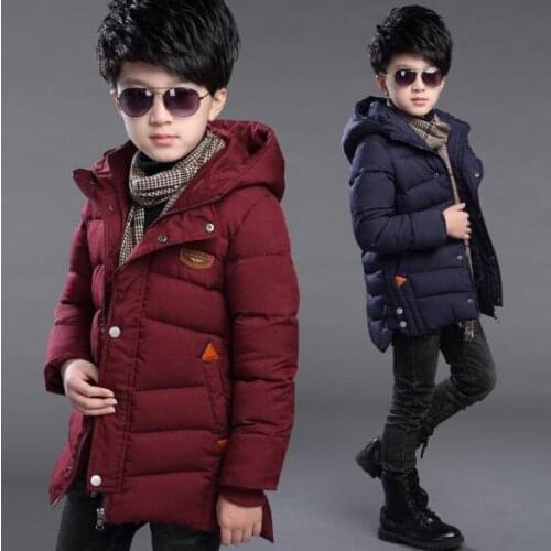 New Children Winter Jacket for Boys Warm Hooded Outerwear Parkas Kids Teens Boy Winter Clothing Casual Coats 4 6 8 10 12 Years