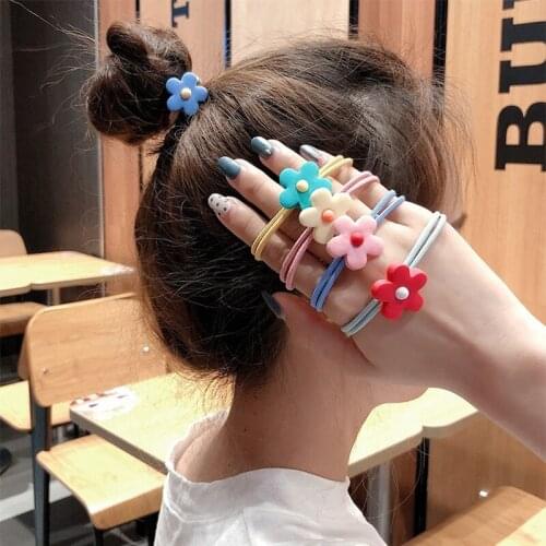 High elastic childrens hair band tied hair rubber band cartoon cute girls do not hurt the hair small headstring female princess